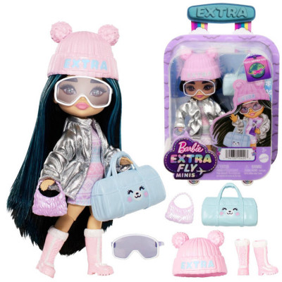 Bábika Barbie extra fly minis – zimné oblečenie